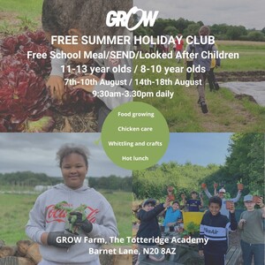 FREE summer holiday club at the GROW Farm