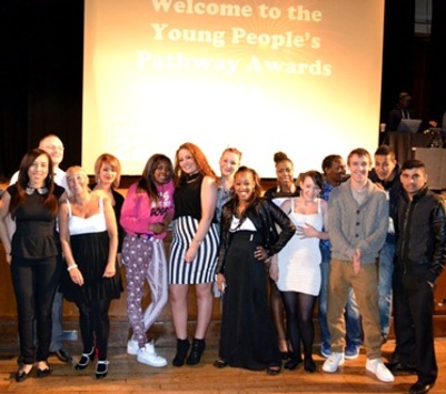 Young people pictured at the first evver camden pathway awards