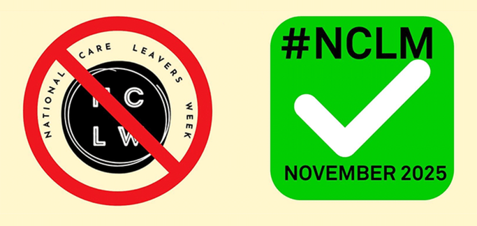 Logos for National Care Leavers Month