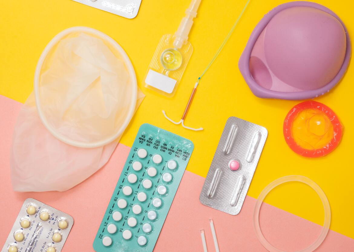 Various types of contraceptives