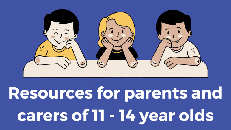 Resources for parents and carers of 11 - 14 year olds