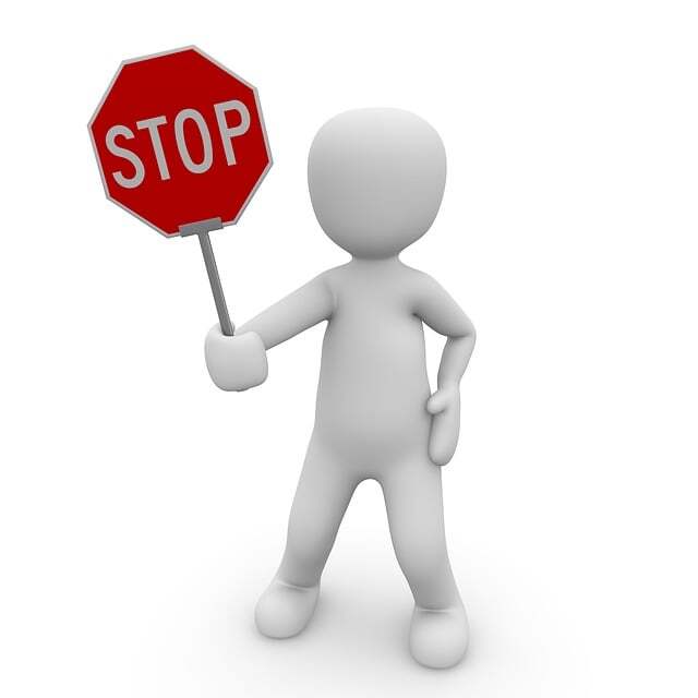 Body holding stop sign