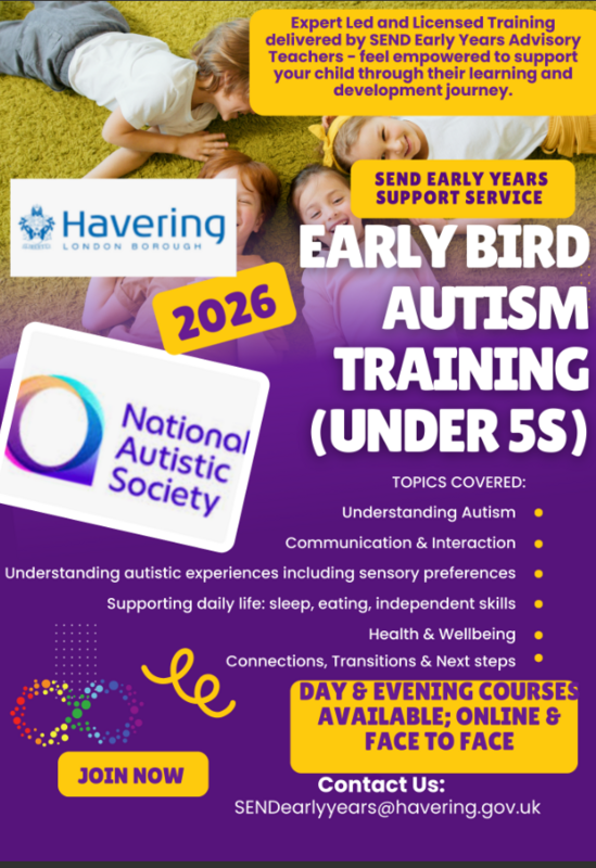 Early Bird Autism course for parents poster