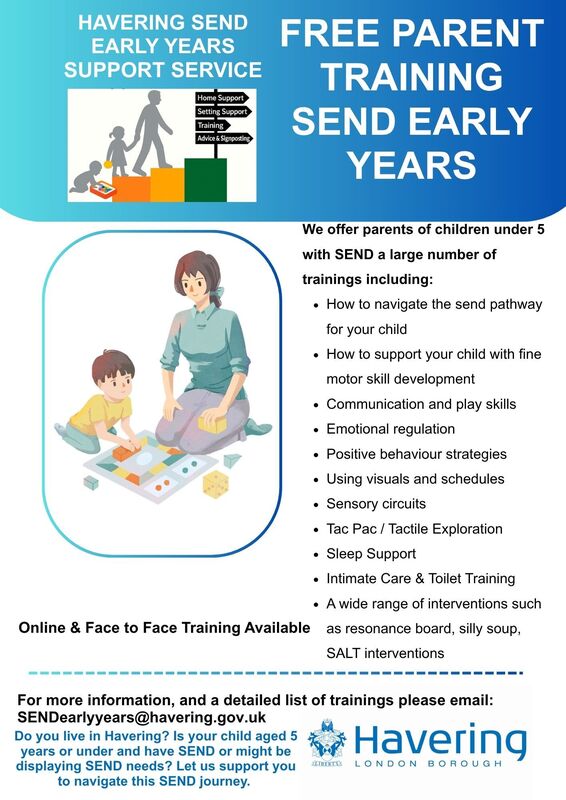 Free parent training for SEND early years