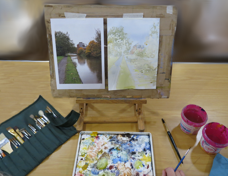 The painting and drawing tutor's watercolour work whilst studying nature in Sandwell.