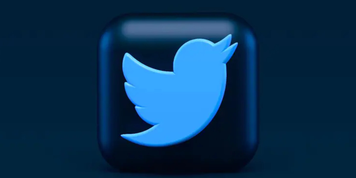 Navy Blue Background with a Navy Blue Button and light blue "Twitter" bird