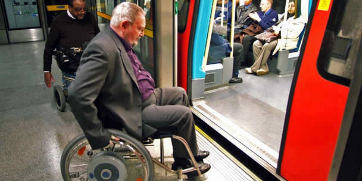 Wheelchair Users getting on a tube