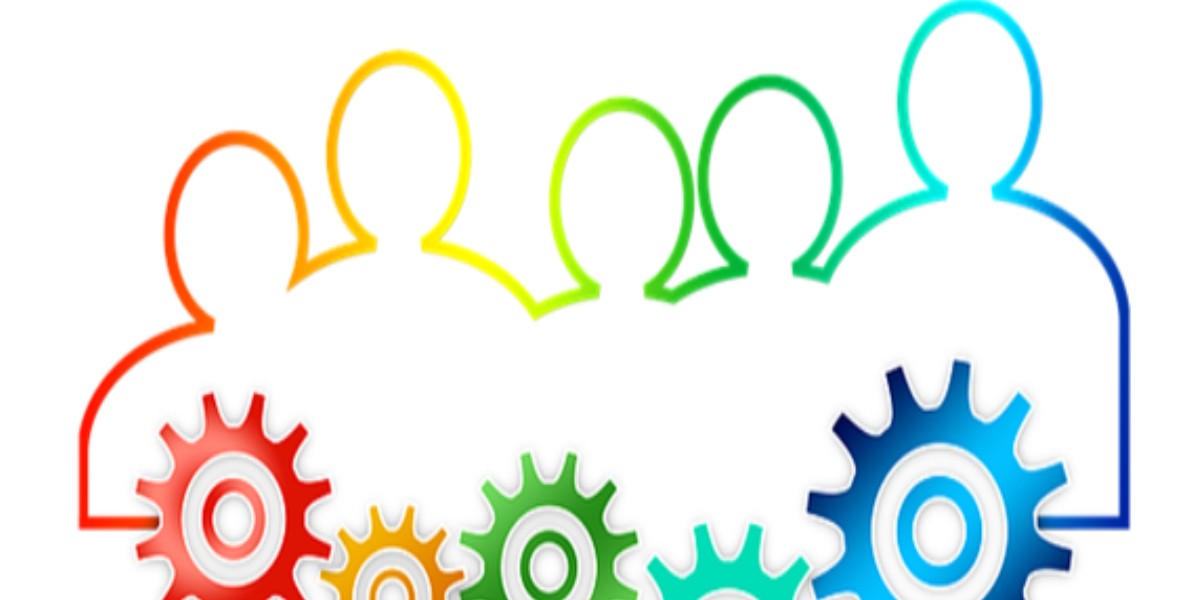 outline of people and colourful clogs