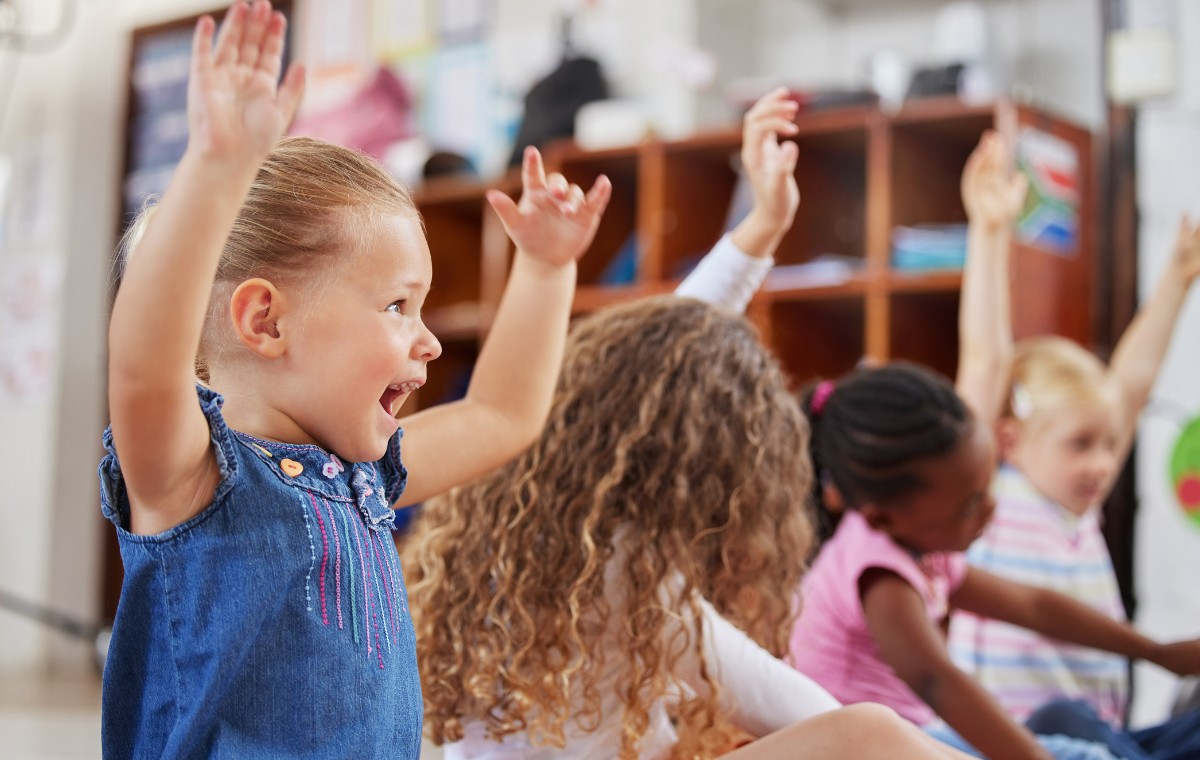 Group of children in a childcare setting