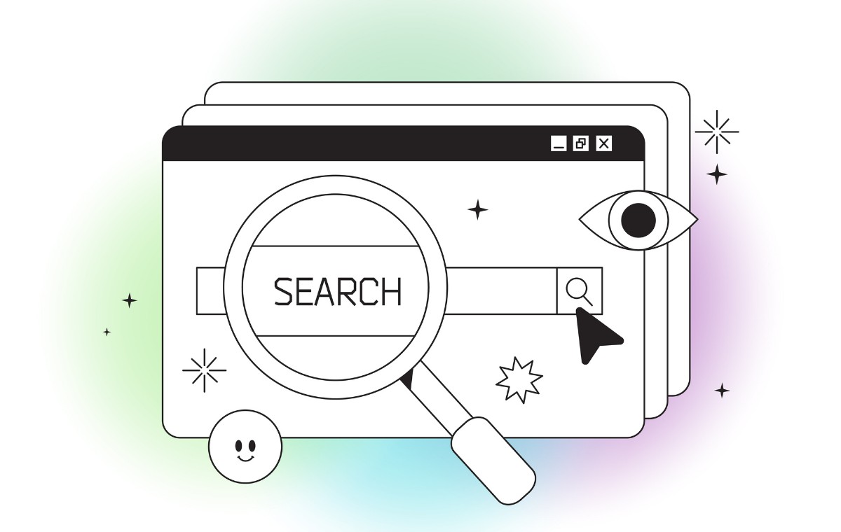 illustration concept design of a search bar