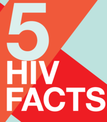 Leaflet cover titled 5 HIV facts 