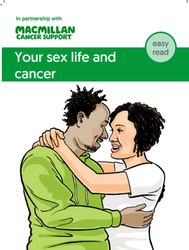 Man and woman with arms around eachother, titled; Your sex life and cancer. 