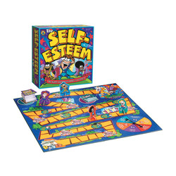 self esteem board game, path to follow with cards and dice 