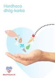 Hand holding cartoon items what helps with blood pressure
