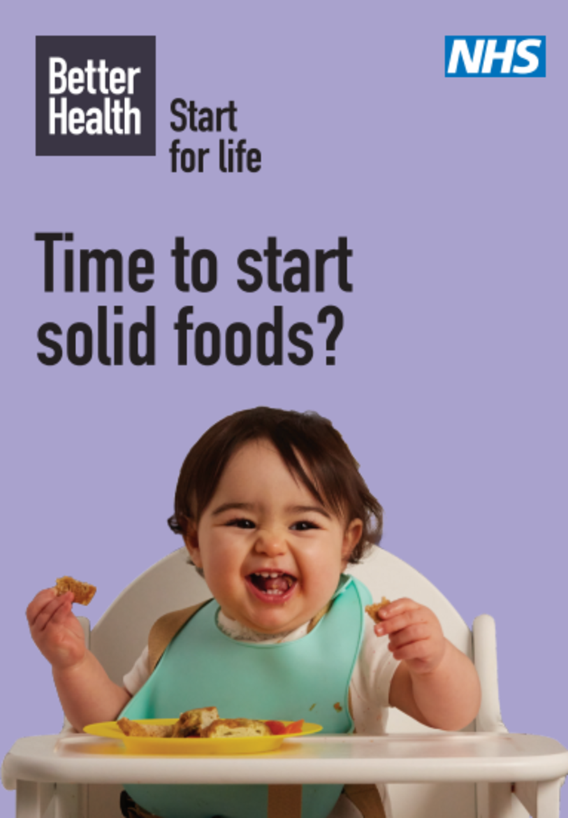 Chart covering different questions and a simple step by step guide for starting weaning