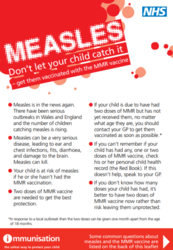 Two-page information flyer, information about the disease and common questions about the vaccine 
