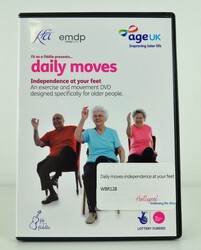 older people demonstrating seated exercises 