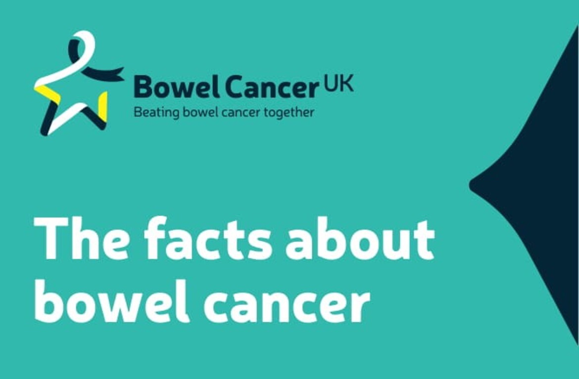 Green Z card cover titled the facts about bowel cancer