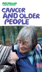 Older woman and child on leaflet cover 