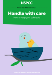 illustration of two birds in a nest, titled handle with care 