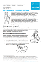 Front sheet of the leaflet shows illustrations and advice in Polish
