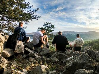 Group of men outdoors 