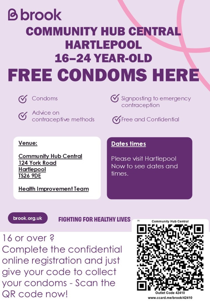 Flyer showing community hub central c-card drop in 