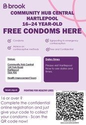 Flyer showing community hub central c-card drop in 