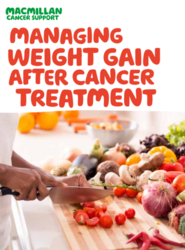 Managing weight gain after cancer treatment- image of someone preparing food 