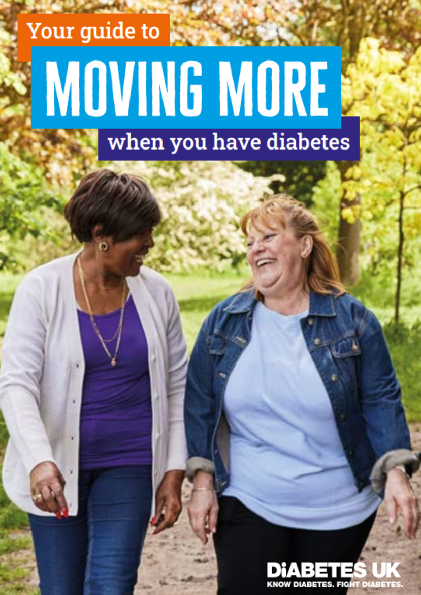 Two happy women out walking titled; Your guide to moving more