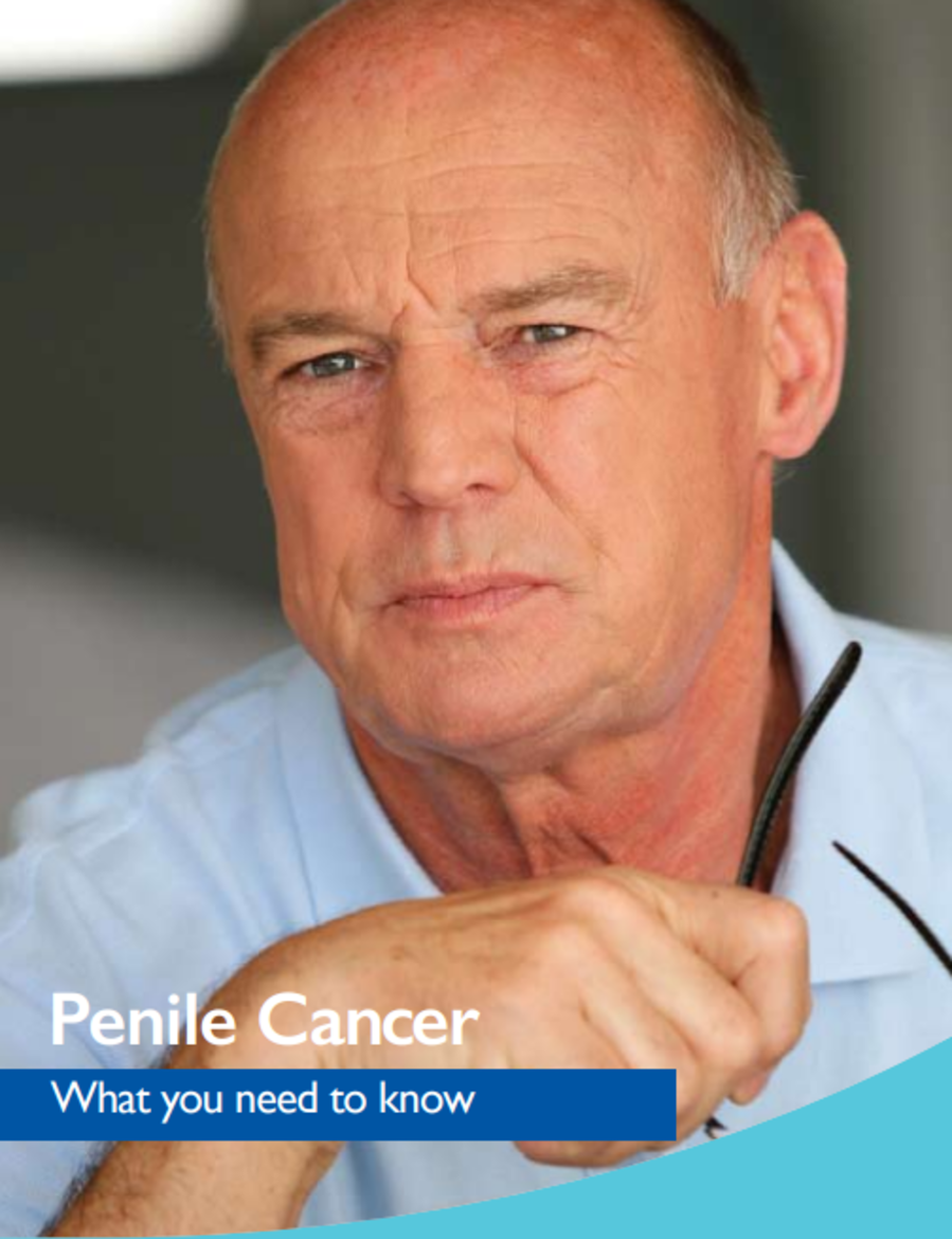Man looking forward titled; Penile cancer 