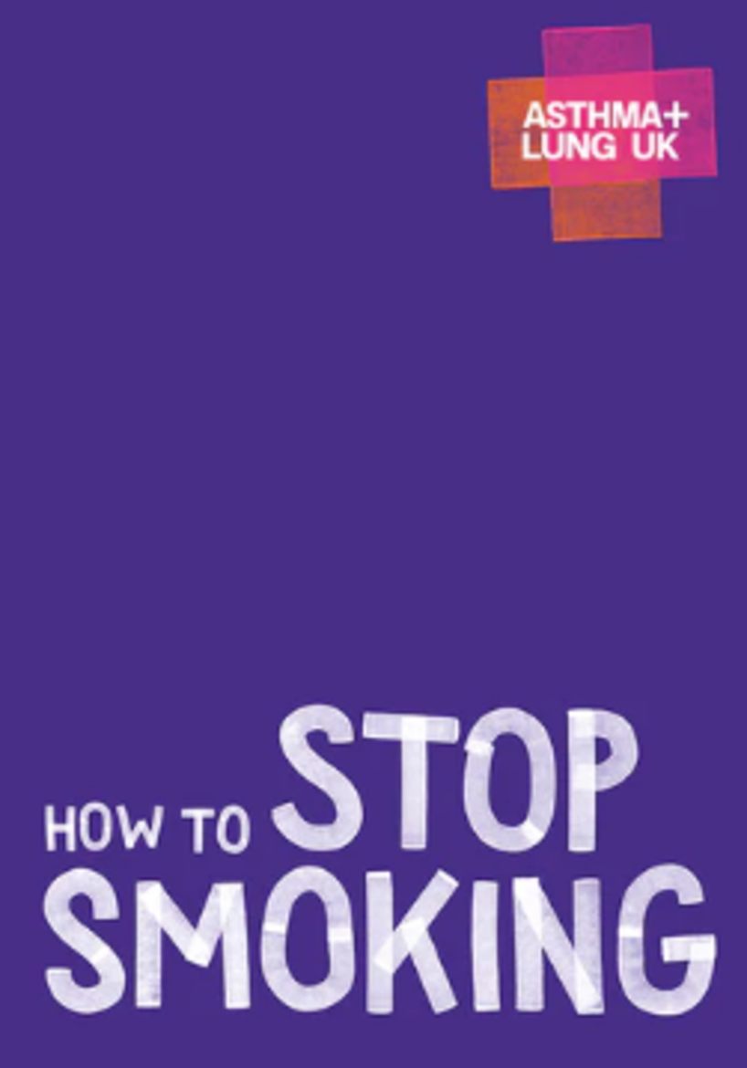Purple leaflet cover titled; How to stop smoking 