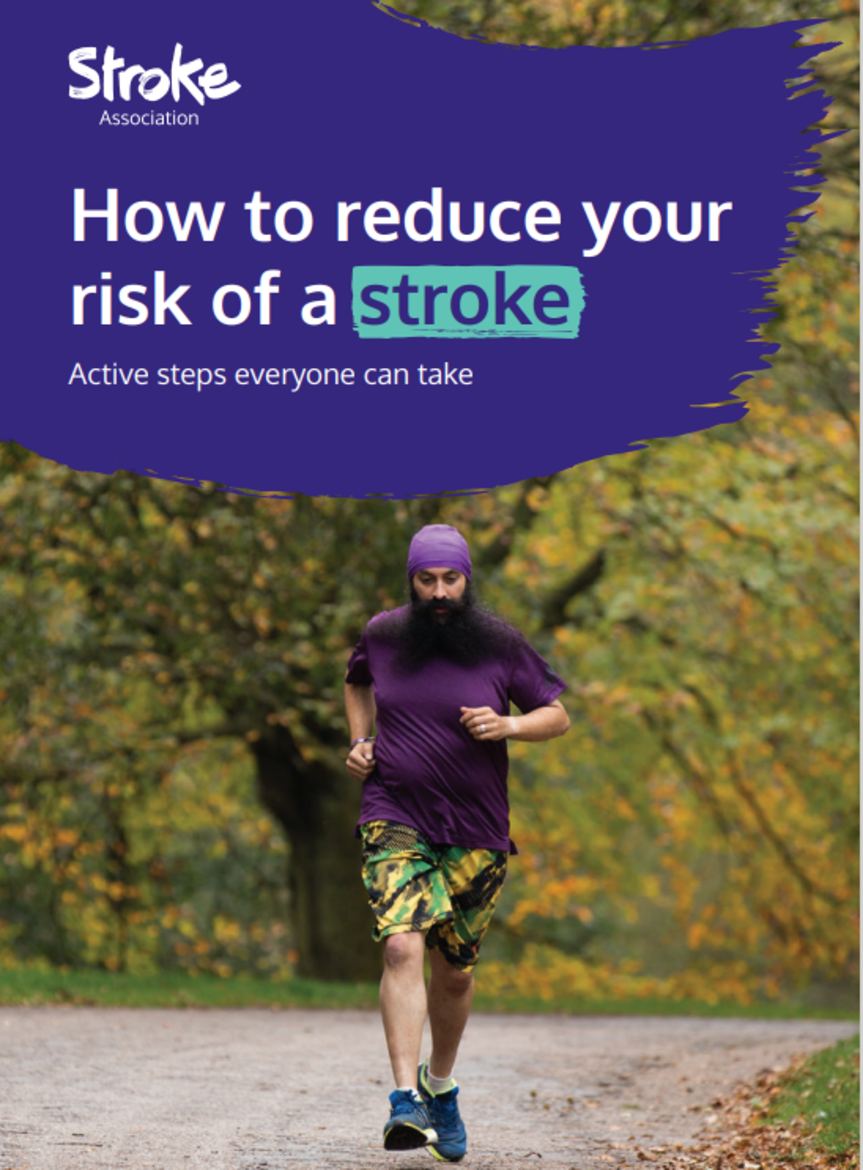 Man going for a run titled How to reduce your risk of a stroke guide