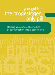 Yellow and green leaflet titled Your guide to the progesterone-only pill 