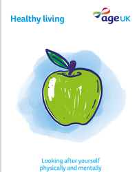 Leaflet with a green apple on the front titled looking after yourself physically and mentally